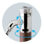 3Dな動きを実現した散水専用水栓柱/AT式スプリンクル３D/オンリーワン
